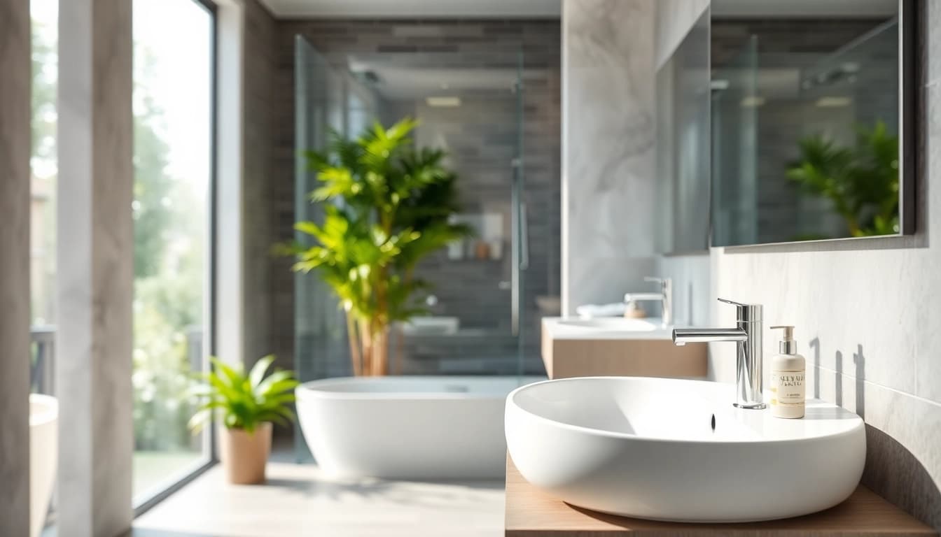 Professionelle sonni sanitär Armaturen in einem modernen Badezimmer-Design.