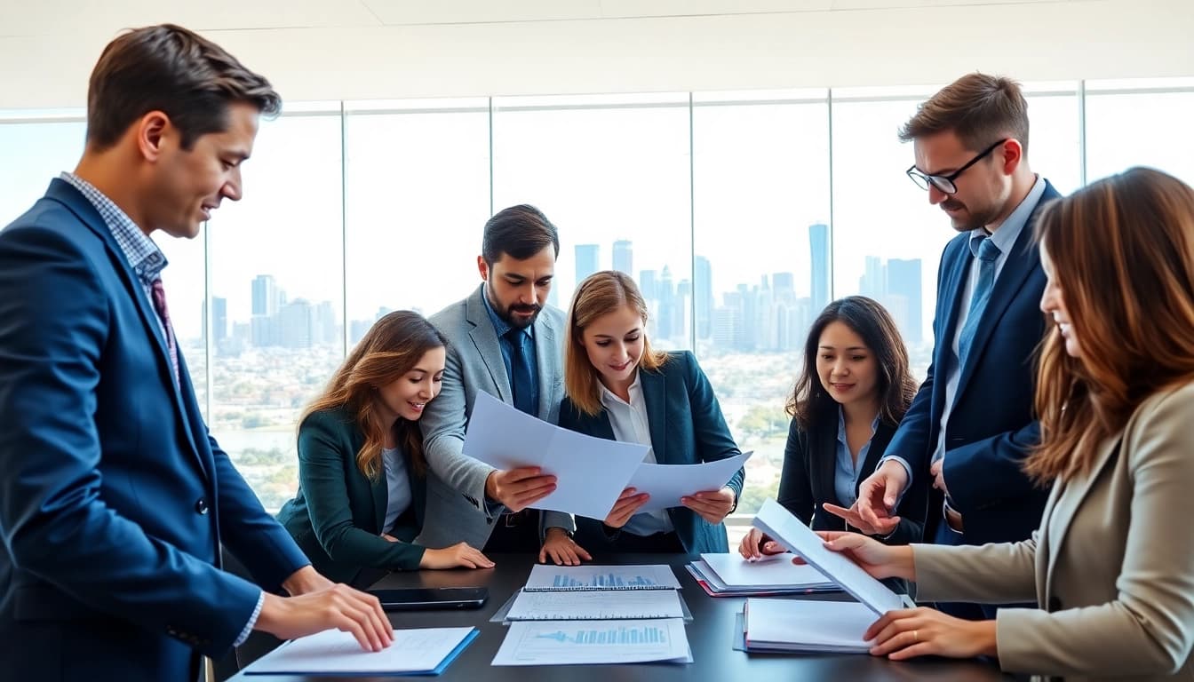 Collaborative meeting in Australia showcasing teamwork and diversity in a modern setting.