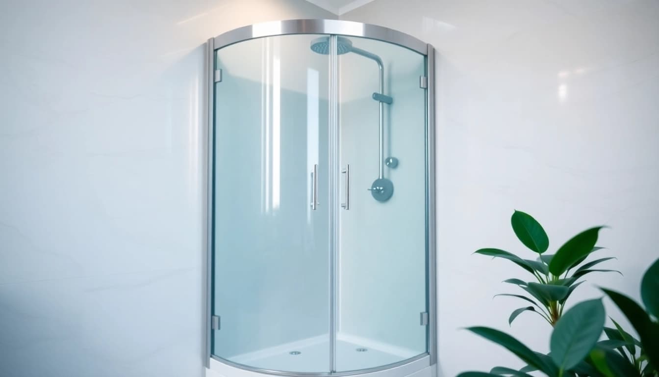 Genießen Sie die elegante sonni Duschkabine 90x90 in einem modernen Badezimmer-Setting.