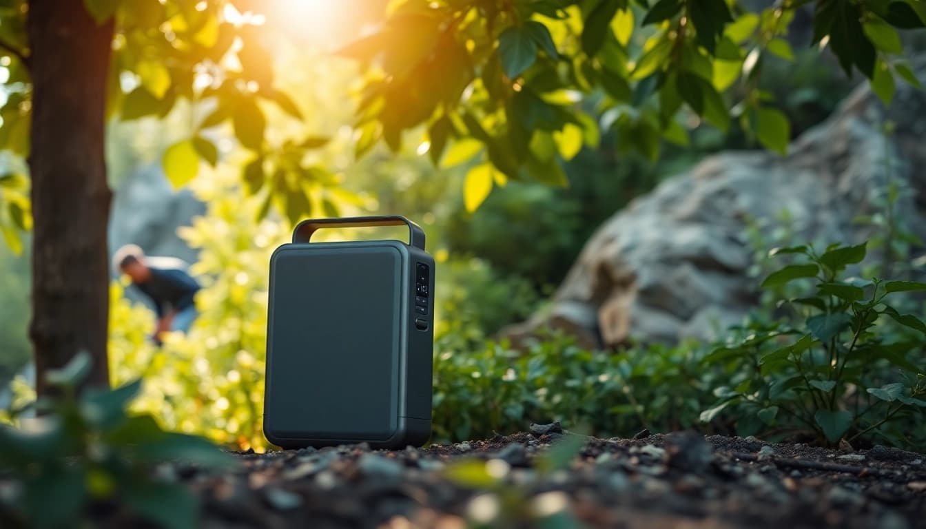 Powering outdoor adventures with EcoFlow in a natural setting.