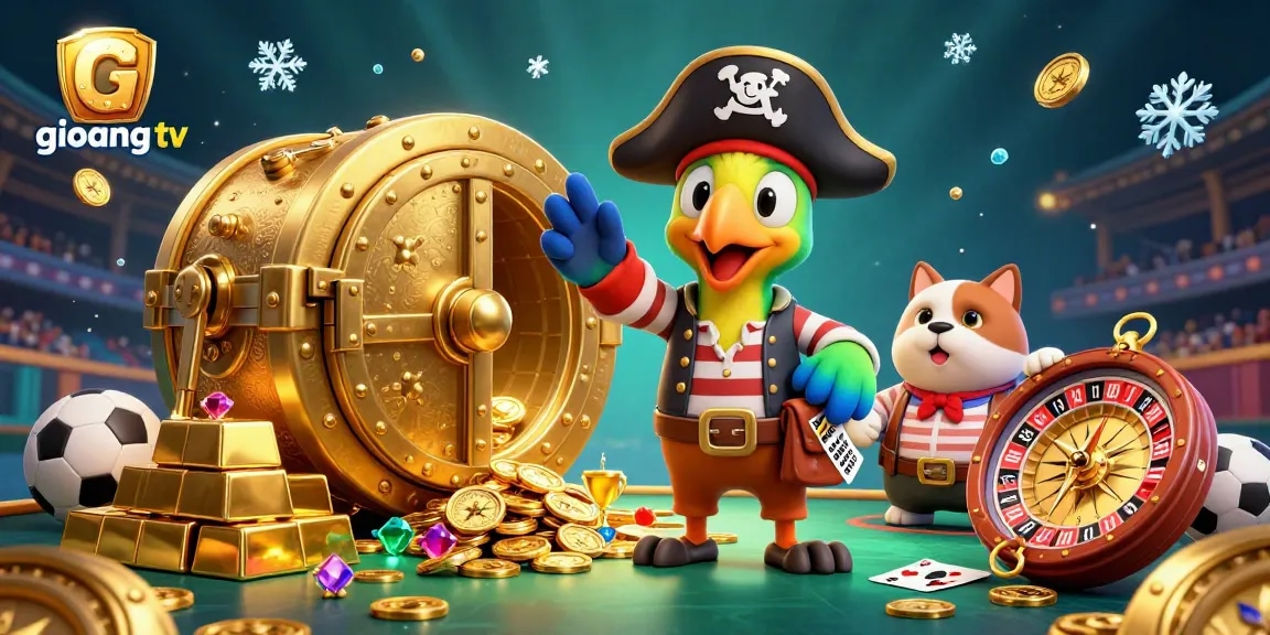 Experience sports betting excitement with giovang tv featuring a dynamic pirate theme and vibrant treasures.