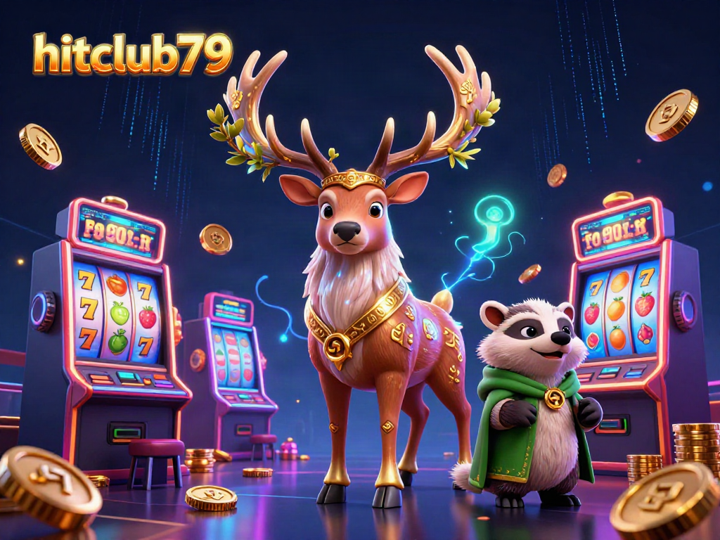 Engage with hitclub79 in a vibrant online casino world filled with magical characters and colorful slot machines.