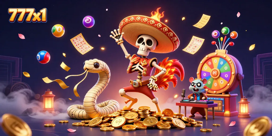 Experience thrilling gameplay with 777x1 where vibrant lottery activities shine amidst a dynamic celebration of winnings.