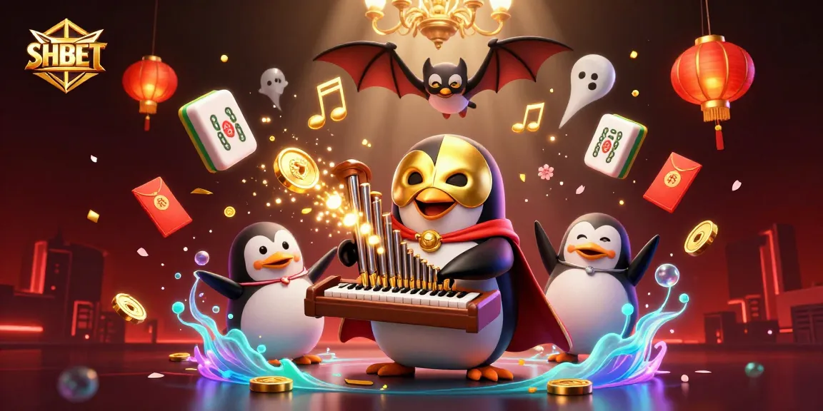 Spin the reels of fortune with SHBET: A vibrant 3D cartoon casino scene full of animated elements.