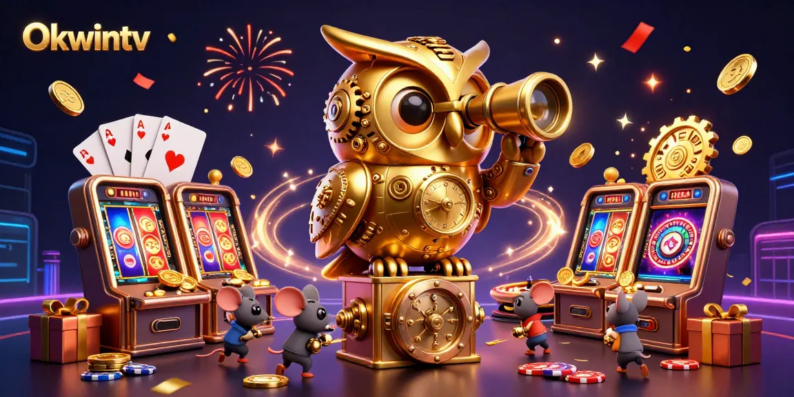 Engage with Okwintv's vibrant casino scene showcasing thrilling gameplay amidst lively characters.